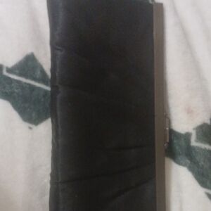 Jessica McClintock Black Satin Clutch